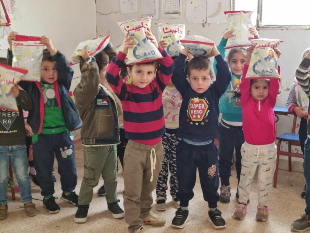 Milk distribution through the Besancon Sisters Congregation