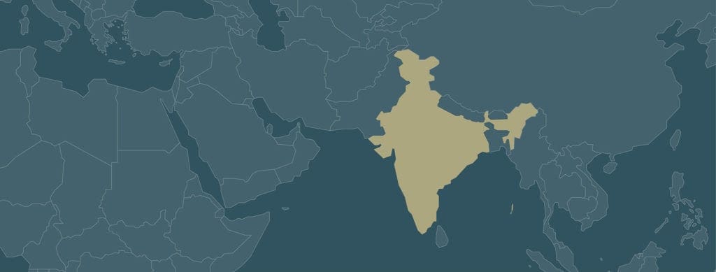 map of india, a region cnewa serves.
