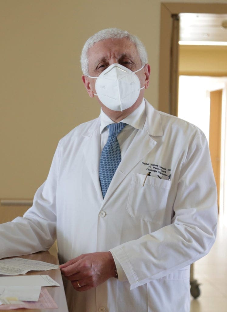 a photo of Dr. Pierre Yared of Geitaoui Hospital in Lebanon.